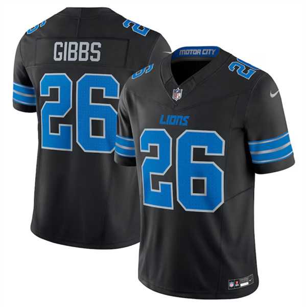 Men & Women & Youth Detroit Lions #26 Jahmyr Gibbs Black 2024 F.U.S.E. 2nd Alternate Vapor Limited Stitched Jersey